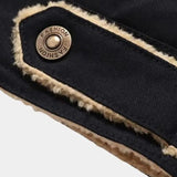 Léon | Veste trucker noire doublée sherpa