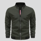 Jean-Noël | Blouson bombers vert olive liseré tricolore