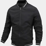 Robert | Blouson bombers noir à liserés