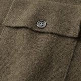 Jean-Luc | Gilet en maille camel boutonné col chemise