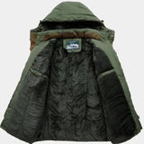 Yannick | Veste outdoor vert olive à capuche