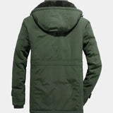 Yannick | Veste outdoor vert olive à capuche
