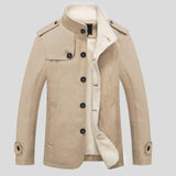 Benoît | Veste courte crème doublée sherpa