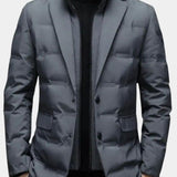 Joël | Veste blazer matelassée grise