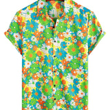 Chemise Hawaïenne en Coton avec Boutons pour Hommes