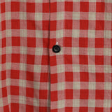 Chemise Homme à Carreaux Rouges à Manches Courtes avec Poche