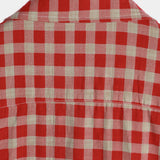 Chemise Homme à Carreaux Rouges à Manches Courtes avec Poche