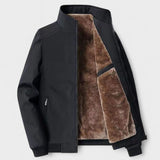 Bertrand | Veste noire doublée col montant