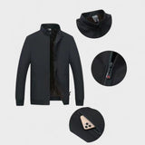Bertrand | Veste noire doublée col montant