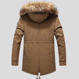 Raymond | Parka d'hiver camel capuche fourrée