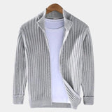 Jean-Pierre | Gilet zippé côtelé bleu marine