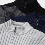 Jean-Pierre | Gilet zippé côtelé bleu marine