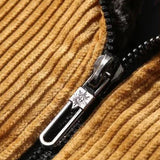 Bernard | Blouson en velours côtelé camel col sherpa