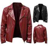 Veste en Cuir Casual pour Homme