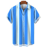 Chemise d'Été à Rayures à Manches Courtes