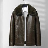 Veste en cuir polaire