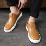 Chaussures Décontractées en Cuir Slip-On