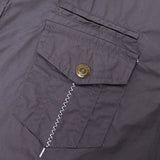 Chemise cargo à manches courtes en coton
