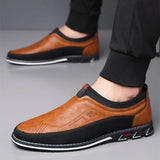 Chaussures en Cuir de Ville Slip-On