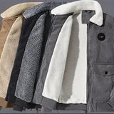 Veste en Velours Côtelé avec Doublure en Fleece