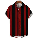 Chemise d'Été à Rayures à Manches Courtes