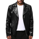 Veste en Cuir Casual pour Homme