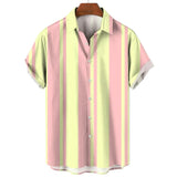 Chemise d'Été à Rayures à Manches Courtes