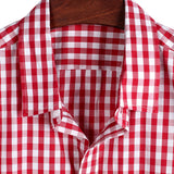 Chemise en Coton d'Été à Manches Courtes pour Hommes, Couleur Unie, avec Poche et Boutons