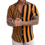 Chemise d'Été à Rayures à Manches Courtes