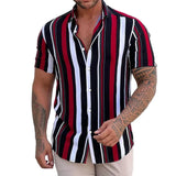 Chemise d'Été à Rayures à Manches Courtes