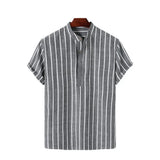 Chemise Élégante à Manches Courtes Rayée