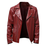 Veste en Cuir Casual pour Homme