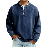 Daniel – Chemise style Henley en coton premium pour Homme