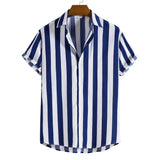 Chemise d'Été à Rayures à Manches Courtes