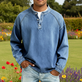 Daniel – Chemise style Henley en coton premium pour Homme