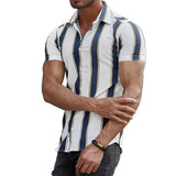 Chemise d'Été à Rayures à Manches Courtes