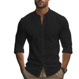 Chemise d'Été Décontractée en Coton et Lin