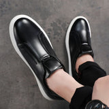Chaussures Décontractées en Cuir Slip-On
