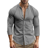 Chemise d'Été Décontractée en Coton et Lin