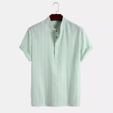 Chemise Élégante à Manches Courtes Rayée