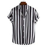 Chemise d'Été à Rayures à Manches Courtes