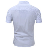 Chemise cargo à manches courtes en coton