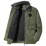 Veste en Velours Côtelé avec Doublure en Fleece