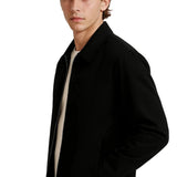 Veste en Twill Léger pour Hommes – Noire – Coupe Régulière