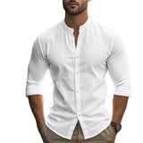 Chemise d'Été Décontractée en Coton et Lin