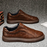 Chaussures en Cuir Classiques Slip-On