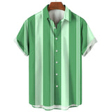 Chemise d'Été à Rayures à Manches Courtes