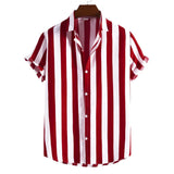 Chemise d'Été à Rayures à Manches Courtes