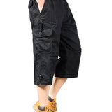 Shorts Cargo en Coton Longs