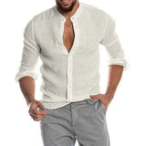 Chemise en coton et lin